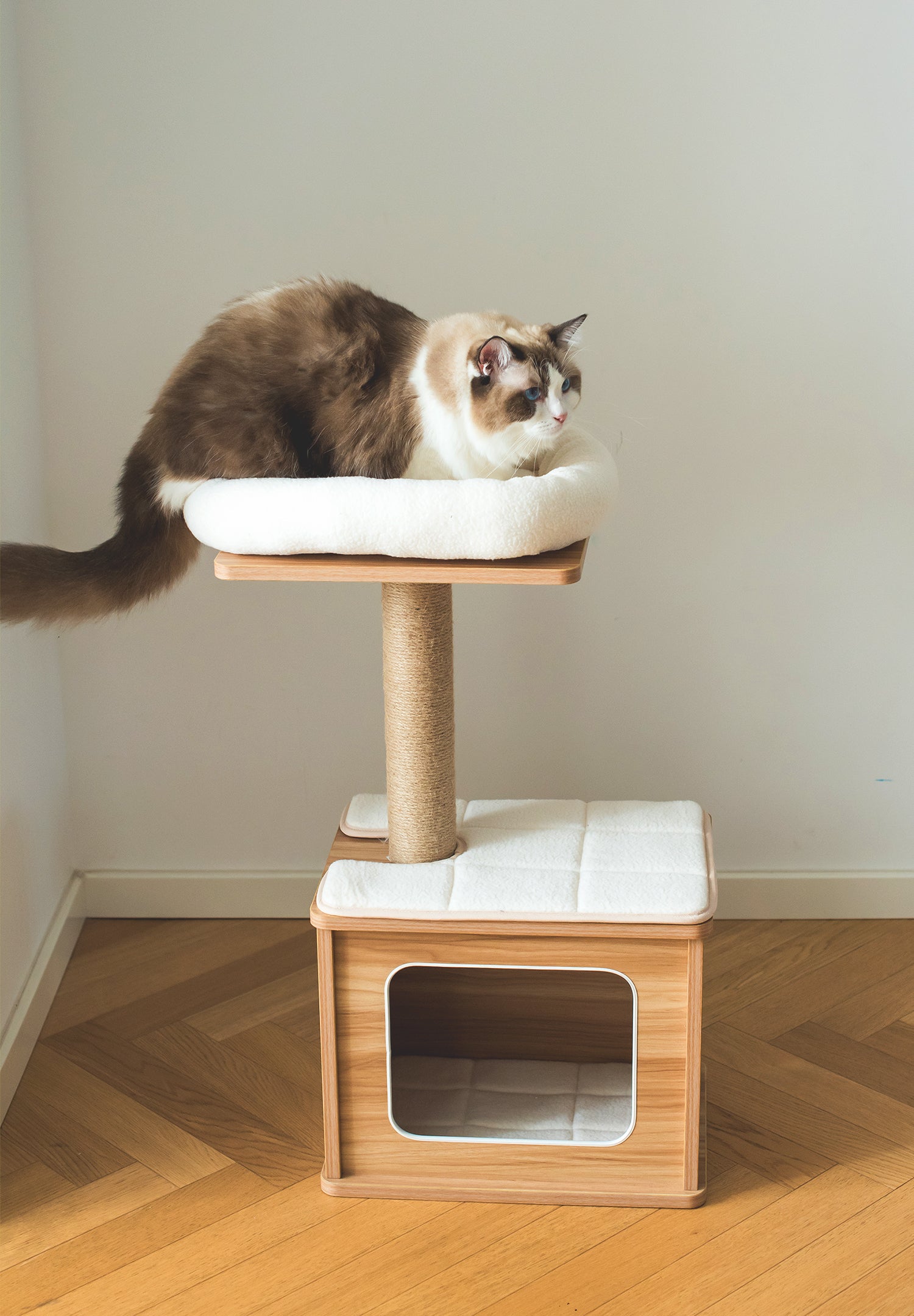 Catry Cedar Minimalist Cat Condo Perch Catry International Group Inc